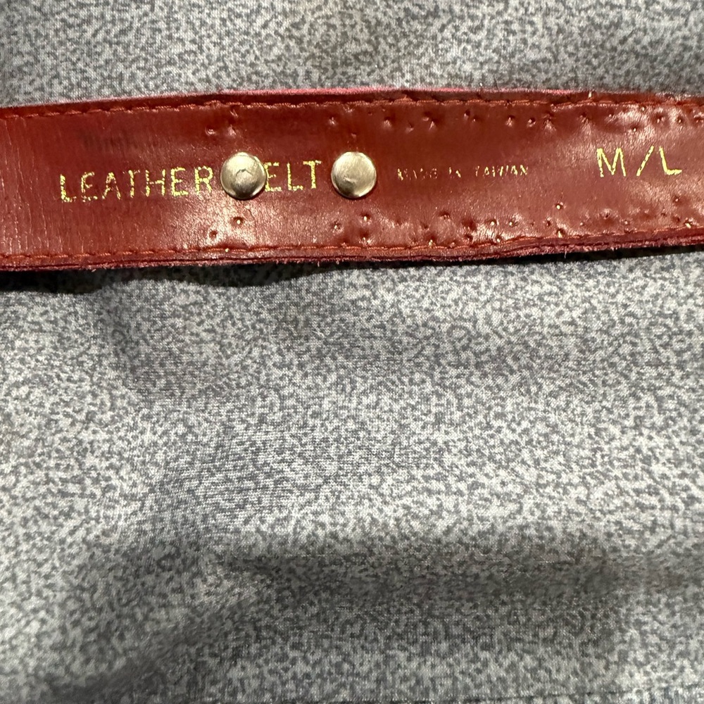 Vintage Western Reptile Concho Studded Belt - Picture 7 of 7